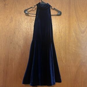 Blue velvet dress